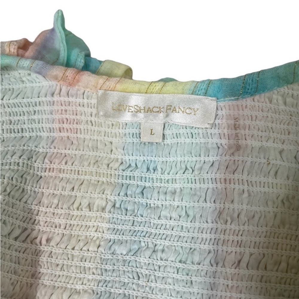 LoveShackFancy Rainbow Gauze Camilla Skirt Sand Top Set Size Large - Picture 4 of 4